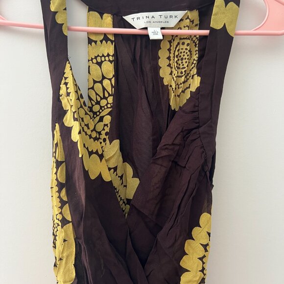 Trina Turk large silk blouse - Picture 7 of 10